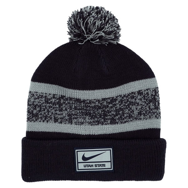 Aggie Bull Nike Striped Woven Pom Pom Beanie